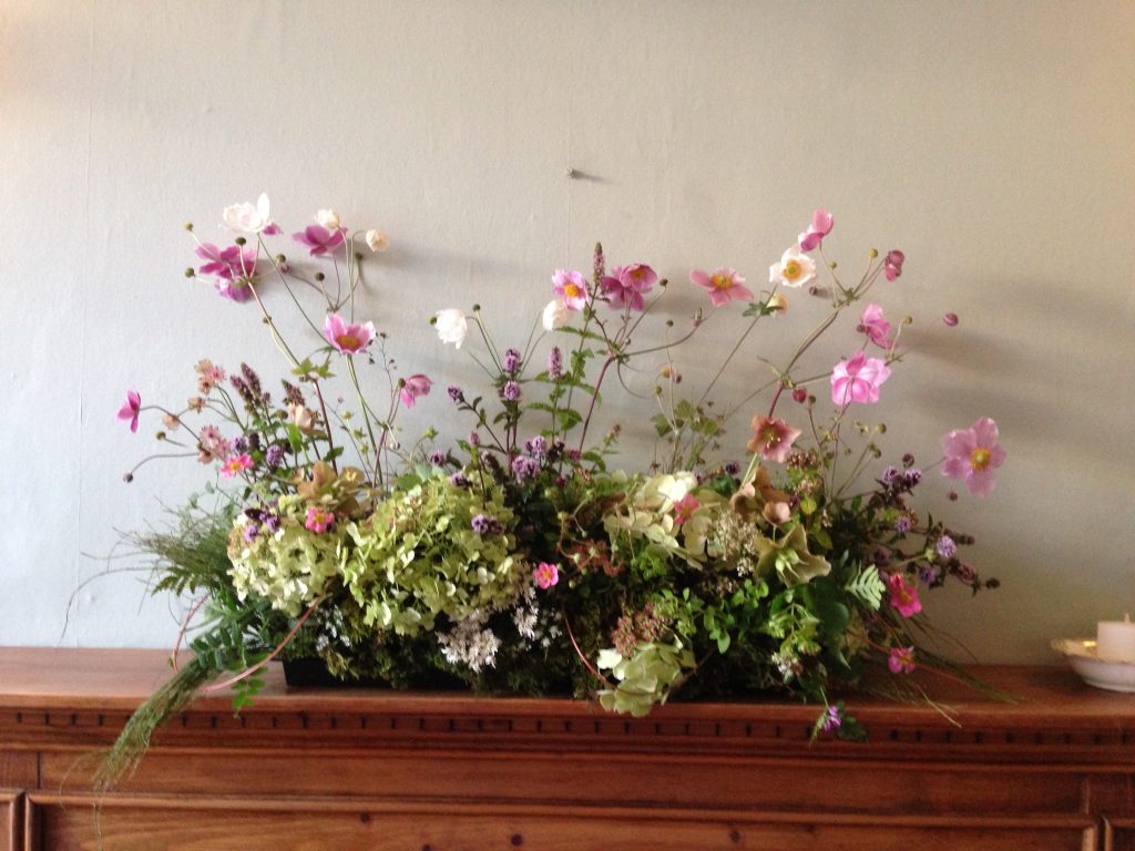 mantelpiece flowers