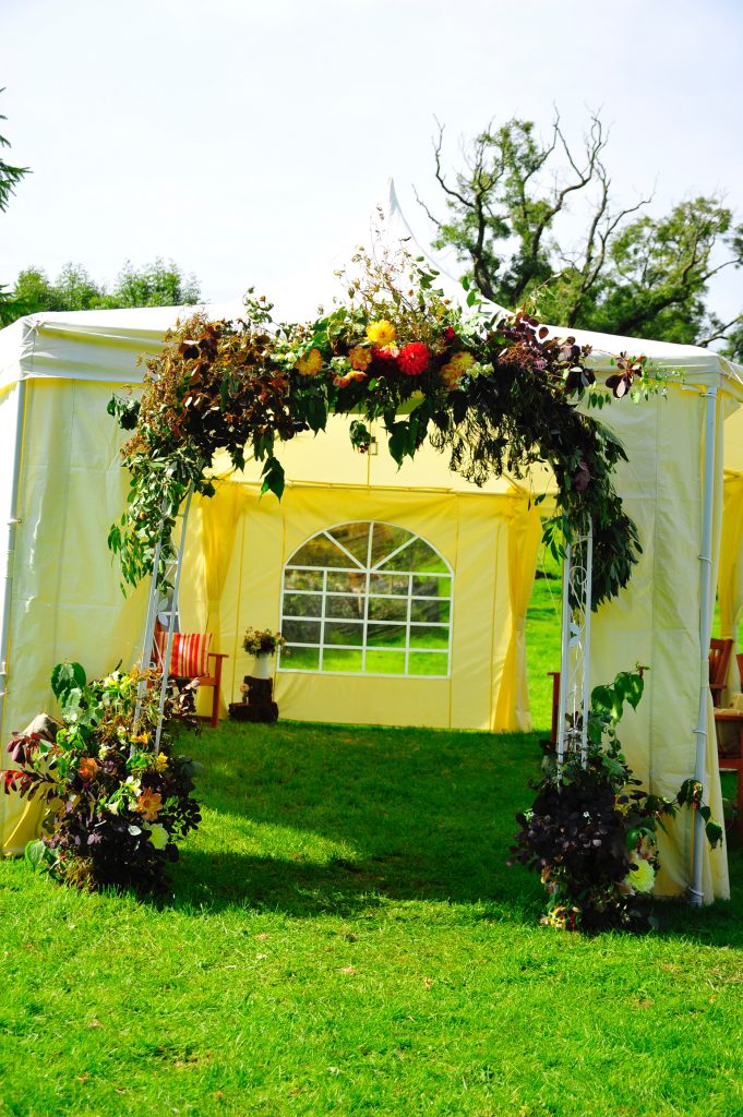 wedding arch flowers cumbria