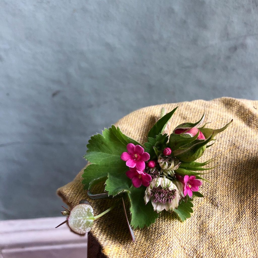 june buttonhole wedding flowers